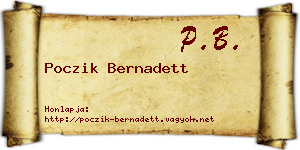 Poczik Bernadett névjegykártya